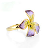 Bohemia Big Flower Exaggerated Personality Wedding Rings for Women Yellow Gold Color Enamel Bloom Rings Boho Jewelry - Image 4