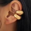 1pc Simple Metal Multilayer Hollow Ear Clips for Women Fake Piercing Water Drop Teardrop Cartilage Clip Earring Ear Cuff Jewelry - Image 2