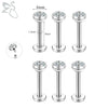 ZS 6-13PCS/LOT 16G Stainless Steel Lip Labret Piercing Set Crystal Monroe Lip Stud Ear Tragus Helix Cartilage Piercing 6/8/10mm - Image 11