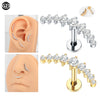 1/5PCS Titanium Zircon Labret Lip Ring Internally Thread Ear Tragus Cartilage Helix Daith Lobe Piercing Earrings Stud for Women - Image 31