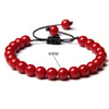 8MM Stone Bead Braid Bracelets Minimalist Carnelian Agates Jades Gem Woven Bangle Jewelry Gift For Women Men - Image 3