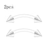 2pcs Clear Surgery Bioflex Nose Rings Belly Rings Septum Eyebrow Lip Cartilage Earring Industrial Plastic Piercing Jewelry - Image 12