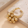 Creative Design Ccb Small Ball Ring for Women Men Irregular Metal Open Finger Ring Couple Punk Jewelry - Image 4