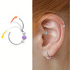 Steel Nose Rings Hoop 18g 20g Opal Septum Rings 8mm/10mm Nose Piercing Jewelry Cartilage Earring for Women - Image 6