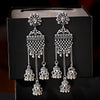 Retro Ethnic Silver Color Turkish Jhumka Earrings For Women Pearl Tassel Classic Carved Indian Earrings Jewelry - Image 26
