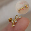 1Piece 16G Titanium Steel CZ Leaf Bee Piercing Lip Labre Studs Tragus Helix Cartilage Couch Lobe Earrings Body Jewelry For Women - Image 34