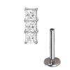 Titanium Pierc Ear Studs Marquise and Round CZ Alternate Cluster Threaded Ear Cartilage Earrings Piercing Jewelry - Image 9