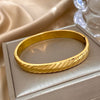 Minimalism Stainless Steel Round Open Spring Bangle for Women Smooth Cuff Bracelet Hand Jewelry Daily Accessories - Image 5