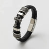 Men\\\\\'s Classic Black Leather Bracelet Metal Magnetic Buckle Bracelet Jewelry Casual Daily All-Match Jewelry - Image 4