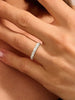 Silver Simplicity Zircon Stackable Plain Ring For Women Daily Life Party Anniversary Jewelry - Image 5