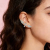 Shiny Stud Earrings for Women Wing Shape Earring Studs Ear Piercing Cute Jewelry Gifts Punk Gothic Cross Decoration - Image 3