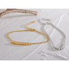 Stainless Steel Square Bead Chain Layered Anklet for Women Gold Color Statement Summer Sandy Beach Jewelry - Image 4