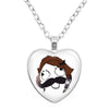 Rage Comic Necklace Derp Face Trollface Funny Meme Cartoon Glass Heart Shape Pendant Chain Necklace Charm Jewelry Collect Gift - Image 3