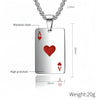 Playing Card and Dollar Sign Pendant Necklace Hip Hop Style 60cm - Image 13