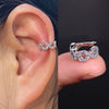 1Pc Geometry Crystal CZ Leaf Clip Earring For Women Without Piercing Punk Vintage Star Ear Cuff Wrap Adjustable Jewelry - Image 9