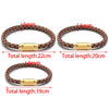 Leather Bracelets Stainless Steel Braided Rope Bracelets for Men Women Stainless Steel Accessories Braid Style Bangles - Image 2