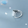 Silver Simple Punk Hollow Rings For Women Geometric Open Adjustable Handmade Party Jewelry Gift Allergy - Image 2