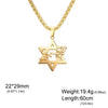 Am Yisrael Chai Necklace Stainless Steel Star of David Necklace Jewish Faith Hexagram Necklace Gift for Women Men Hanukkah Gift - Image 11