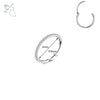 ZS 1PC Round Crystal Nose Piercing Silver Color Septum Ring Stainless Steel Nose Clicker Cartilage Piercing 20G Body Jewelry - Image 9
