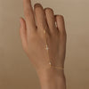Silver Flower Clover CZ Finger Ring Chain Bracelet For Women Hand Chain Horse Eye Jewelry Party Gift - Image 7