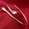 Silver Big Bangles Bracelet Cute Charms for Women Lady Jewelry Adjustment Cuff Wedding - Image 23