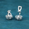 Classic Four Claw Round Stone Clip Earring Crystal White Zircon Earrings For Women Men Simple Silver Color Jewelry - Image 4