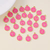 10pcs Rose Red Color Cute Double Sided Mini Alphabet 26 Letters Charm Pendants for Name Jewelry Necklace Bracelet Earring - Image 3