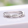 Fancy Women's Finger Ring Twist Band with Sparkling Cubic Zirconia Wedding Engagement Rings Versatile Jewelry - Image 4