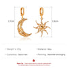 Abstract Hollow Sun Moon Hoop Earrings for Women Jewelry Minimalist Accessories Wearable for Date Travel Party - Image 2