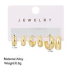 3/6Pcs/set Copper Minimalist Huggie Hoop Earrings for Women Simple Metal Circle Small Earrings Punk Unisex Rock Jewelry - Image 5