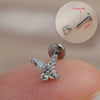 1Piece 16G Titanium Steel CZ Leaf Bee Piercing Lip Labre Studs Tragus Helix Cartilage Couch Lobe Earrings Body Jewelry For Women - Image 12