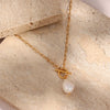Freshwater Pearl Toggle Necklace for Women Paperclip Chain Necklace Stainless Steel Long Box Square Chain Long Choker - Image 17