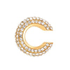 C Shaped Crystal Ear Cuff in Gold Tone and Silver Tone - Image 7