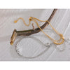 Stainless Steel Square Bead Chain Layered Anklet for Women Gold Color Statement Summer Sandy Beach Jewelry - Image 6
