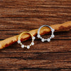Titanium 16G Hinged Daith Earring Segment Hoop 8mm/10mm CZ Septum Clicker Nose Ring Piercing Body Jewelry - Image 3