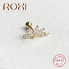 1 Pairs Small Crown Moon Star Lightning Constellation Stud Earrings for Women Silver Piercing Earring Damskie - Image 1