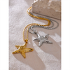 316L Stainless Steel Starfish Pendant Necklace Statement Gold Pvd Plated Individualistic Holiday Jewelry - Image 6