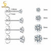 1 Pair Implant Grade Titanium Stud Earrings for Men Women 2-6mm White Zircon Simple Initial Ear Piercing Jewelry Small Gifts - Image 5