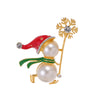 Christmas Brooch Shiny Crystal Year Accessory Pin Snowman, Elk, Tree Series Decoration Jewelry Gift - Image 12
