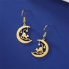 Moon Star Cat Earrings for Women Stainless Steel Animal Drop Earring Girls Lovely Kitten Jewelry Birthday Gifts - Image 6