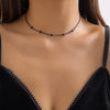 Minimalism Crystal Beads Ball Chain Necklace for Women Simple Black Link Chain Choker Jewelry Collar Party Wedding Girls - Image 1