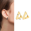 1 Pair Punk Stainless Steel Triangle Earrings Women Men Ear Piercing Geometric Stud Earrings Push-Back Clip Unisex Party Jewelry - Image 6