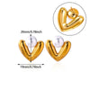 Simple Heart Drop Earrings For Women Stainless Steel Ear Cuff Piercing Dangle Earring Jewelry Gifts - Image 15