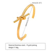Dainty Knot Cuff Bracelet Bangles for Women, Gold Color Stainless Steel Bracelets, Wristband Jewelry Gift to Her - Image 6