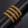 Hiyee Thickness 3/4/5/6/7/8mm Gold Color Wheat Braided Stainless Steel Necklace Link Classic Curb Chain for Men Women Jewelry - Image 3