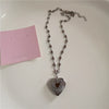 Gothic Black Peach Heart Star Pendant Necklace For Women Men Sliver Color Love Short Choker Punk Y2K Charms Jewelry Accessories - Image 9
