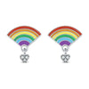 Silver Elegant Sparkling Lucky Clover Hoops Earring For Women Jewelry Simple Colorful Flower Love Gift - Image 32
