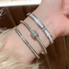 Open Stainless Steel Bangle with Decorative Stone Details in Multiple Styles - Image 6
