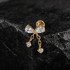 Titanium Bowknot Dangle Chain Flat Back Stud 18G 16G Threadless Push Pin Bow Cartilage Helix Ear Piercing - Image 6