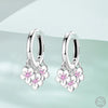 Silver Sweetheart Bow Earrings Round Donut Zircon Crab Ocean Earrings for Women Girls Jewelry - Image 5